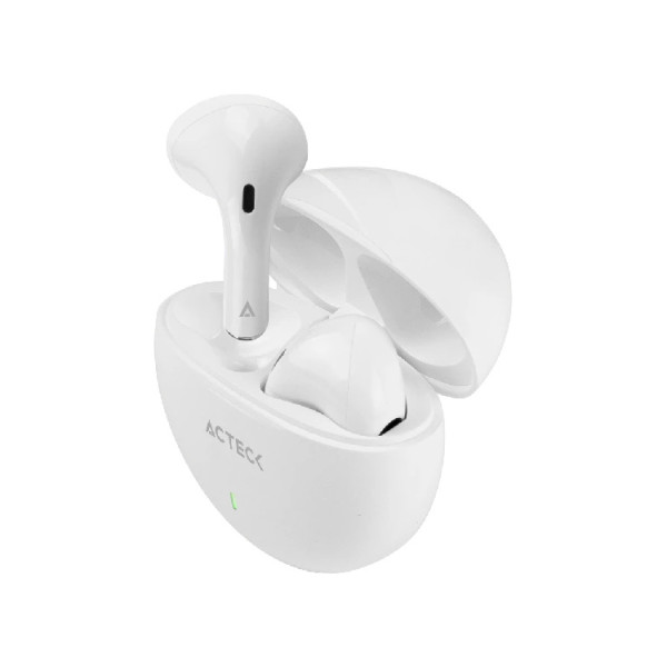 AUDIFONOS ACTECK SENSE EP230 / INALAMBRICOS / BLUETOOTH / CONTROL TACTIL / PROTECCION IPX4 CONTRA SALPICADURAS / BLANCO /
