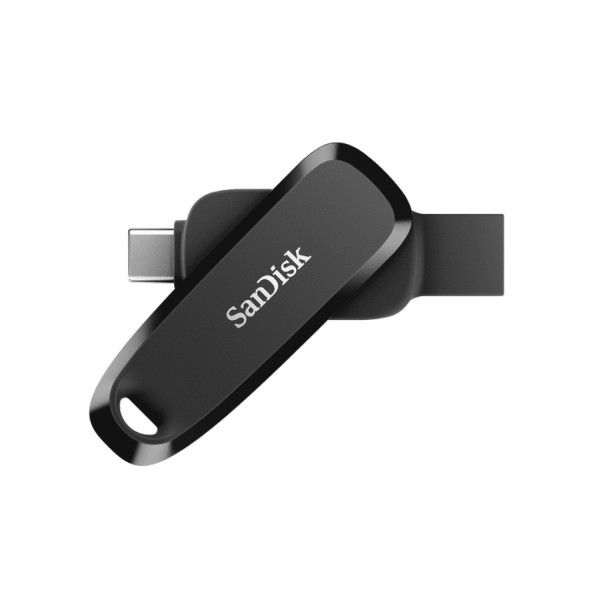 MEMORIA SANDISK 128GB USB 3.2 GEN1 PHONE DRIVE PARA ANDROID TIPO-C/TIPO A NEGRO GIRATORIA SDDDC6-128G-G46