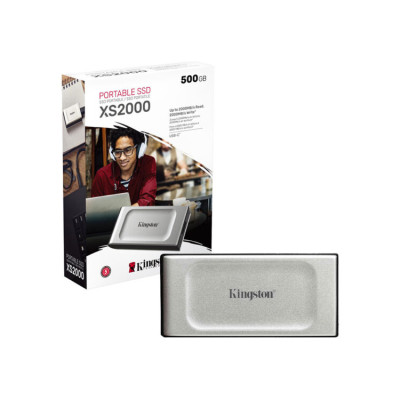 UNIDAD DE ESTADO SOLIDO KINGSTON EXTERNO XS2000 500GB USB 3.2 GEN 2X2 LECT.2000/ESCRIT.2000 MB/S CONECTOR TYPE-C SXS2000/500G