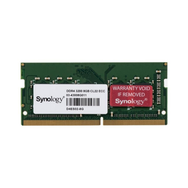 MEMORIA RAM SYNOLOGY D4ES02-8G PARA NAS SYNOLOGY SERIE DS1823XS+, DS923+, DS723+, RS822RP+, RS822+, DS3622XS+, DS2422+, DS1522+.