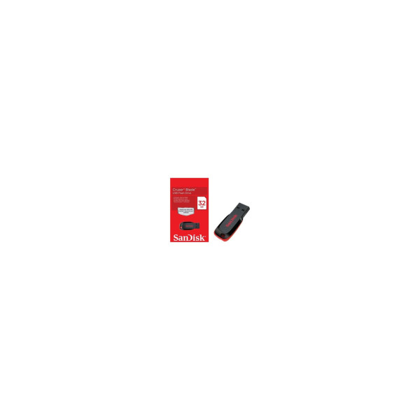 MEMORIA SANDISK 32GB USB 2.0 CRUZER BLADE Z50 NEGRO C/ROJO SDCZ50-032G-B35