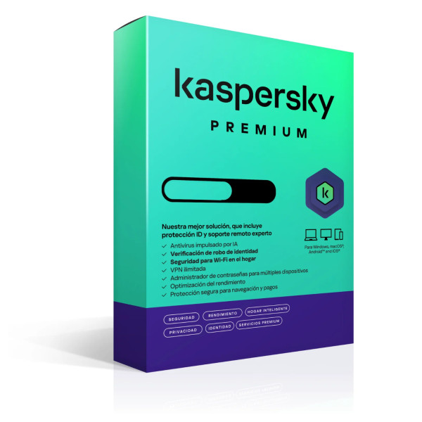 ESD KASPERSKY PREMIUM 5 DISP 3 CUENTAS KPM 1 AÑO KL1047ZDEFS