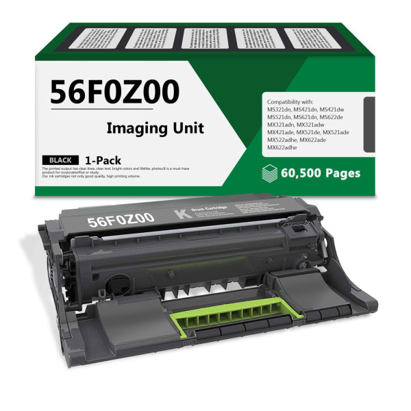 UNIDAD DE IMAGEN LASER LEXMARK COLOR NEGRO 56F0Z00, HASTA 60000 PAGINAS, MODELOS MS321, MX521, MX622, MX522, MX321, MX421,