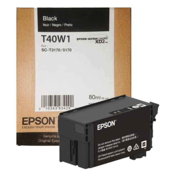 Cartucho Epson T40W negro para Plotter T3170SR T3170M T40W120
