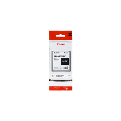 TANQUE DE TINTA CANON PFI-030MBK NEGRO MATE, CAPACIDAD 55 ML, COMPATIBLE TA-20,TA-30 3488C001AA