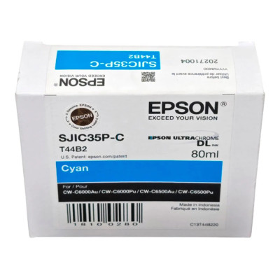 CARTUCHO EPSON MODELO SJIC35P-C CYAN, PARA COLORWORKS C6500 / C6000 C13T44B220