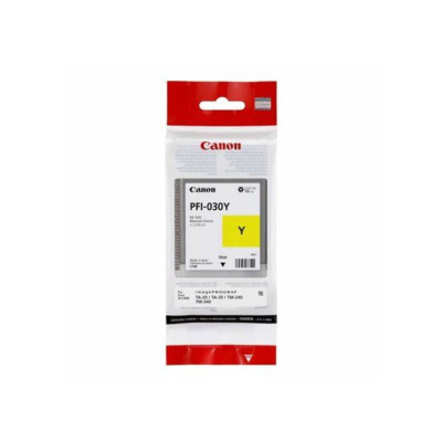 TANQUE DE TINTA CANON PFI-030Y AMARILLO, CAPACIDAD 55 ML, COMPATIBLE TA-20,TA-30 3492C001AA