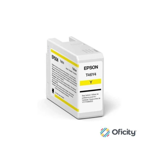 CARTUCHO EPSON MODELO T46Y AMARILLO, PARA PLOTTER P900 (50 ML) T46Y400