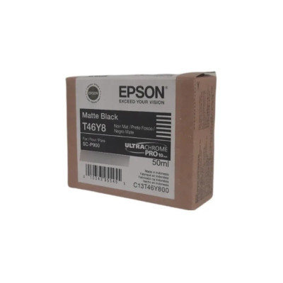 CARTUCHO EPSON MODELO T46Y NEGRO MATE, PARA PLOTTER P900 (50 ML) T46Y800
