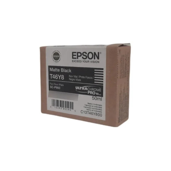 CARTUCHO EPSON MODELO T46Y NEGRO MATE, PARA PLOTTER P900 (50 ML) T46Y800