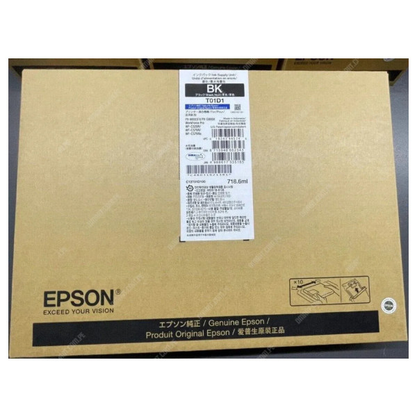BOLSA DE TINTA EPSON MODELO T01D NEGRO, P / WF-PRO C579R,RENDIMIENTO 50,000 IMPRESIONES, COSTO PP $0.06C T01D100