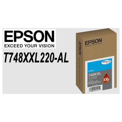 CARTUCHO EPSON MODELO T748XXL CYAN, PARA WF-6090, WF-6590, ALTA CAPACIDAD, RENDIMEINTO DE 7,000 IMPRESIONES, T748XXL220-AL