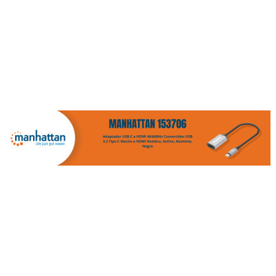 CONVERTIDOR,MANHATTAN,153706,USB-C A HDMI H, 4K60HZ
