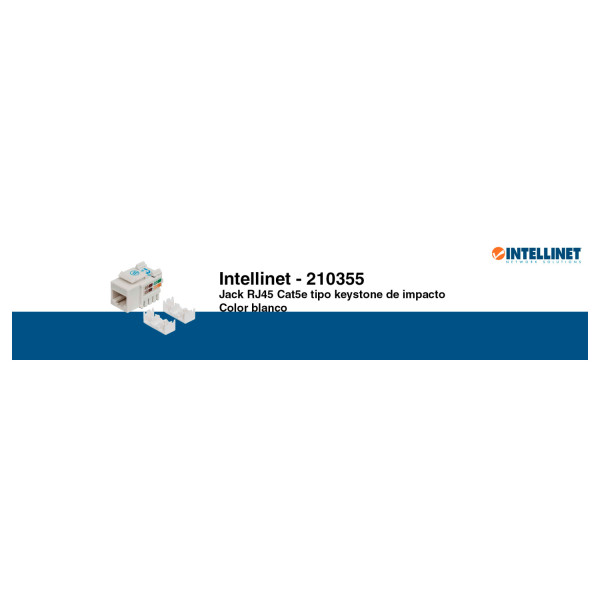 JACK,INTELLINET,210355, CAT 5E DE IMPACTO KEYSTONE BLANCO