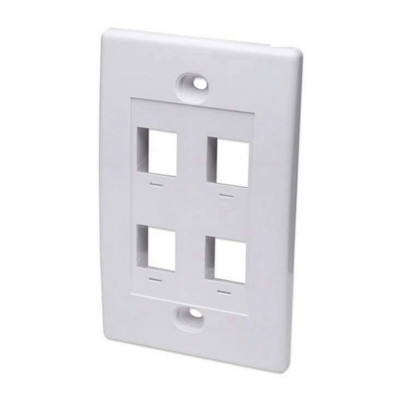 TAPA FACEPLATE, INTELLINET,163316, 4 PERFORACION BLANCO