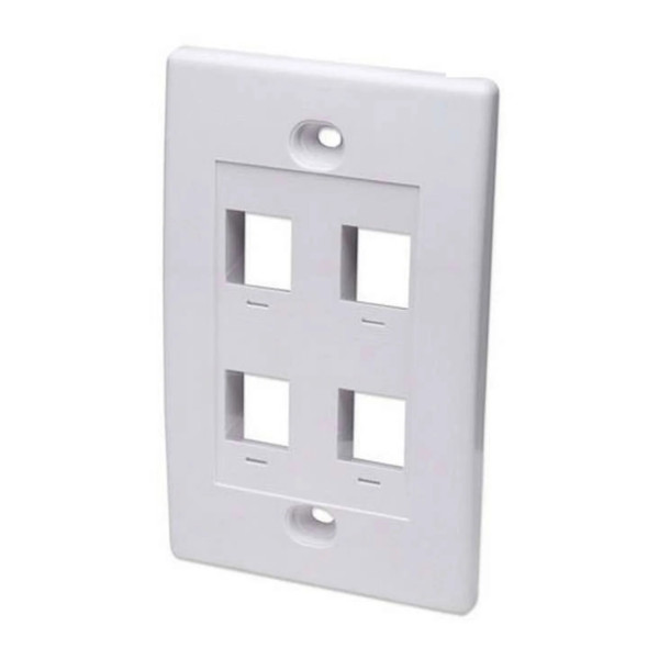 TAPA FACEPLATE, INTELLINET,163316, 4 PERFORACION BLANCO