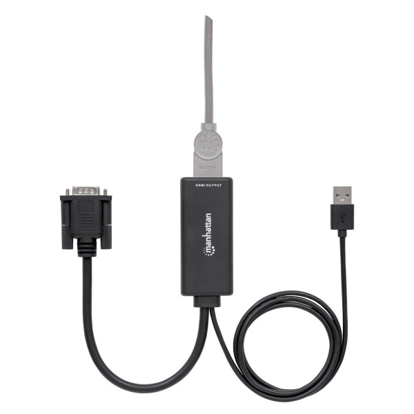 CONVERTIDOR VIDEO,MANHATTAN,152426, SVGA+AUDIO USB A HDMI
