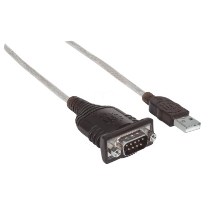 CONVERTIDOR,MANHATTAN,151849, USB A SERIAL DB9M 1.8M CHIP PL-2303RA