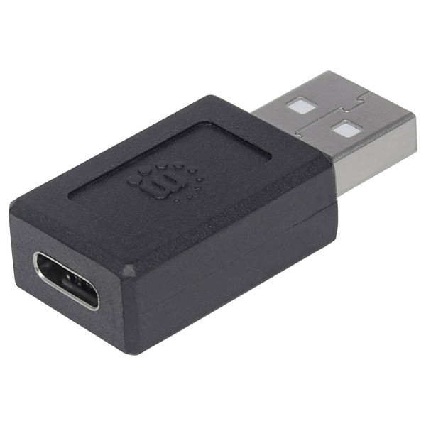 ADAPTADOR,MANHATTAN,354653, USB-C V2.0, AM-CH NEGRO