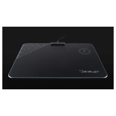 OCELOT MOUSE PAD RIGIDO TIPO RGB, CARGA INALAMBRICA PARA SMARTPHONES, CONEXIN MEDIANTE USB PLUG AND PLAY OMPR01