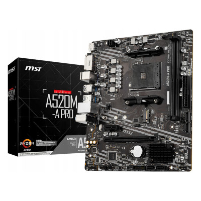 MSI A520M-A PRO Tarjeta Madre Micro ATX