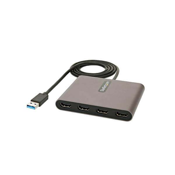 ADAPTADOR DE VIDEO EXTERNO - TARJETA DE VIDEO EXTERNA - DONGLE LLAVE USB-A 3.0 A 4X HDMI - 1080P A 60HZ - CONVERSOR