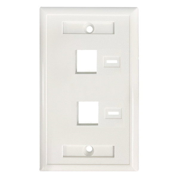 TAPA FACEPLATE , INTELLINET,772396, BLANCO 2 PERF. ETIQUETA