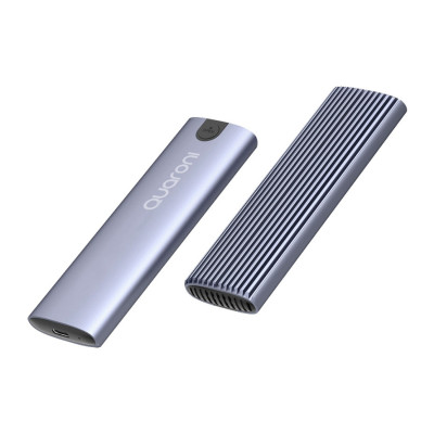 CARCASA ENCLOSURE QUARONI PARA M.2 NVME / COMPATIBILIDAD 2280 / CABLE USB C / ALUMINIO EM2TL1