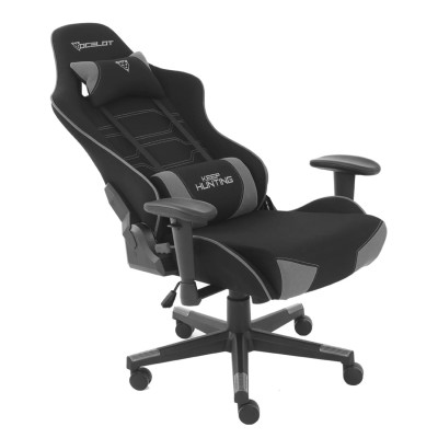 SILLA OCELOT GAMING OST-BLACK MIST / TELA AUTOMOTRIZ / BASE NYLON AJUSTABLE / DESCANSABRAZOS 1D / PISTON CLASE 4 / RECLINABLE