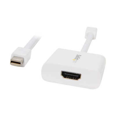 ADAPTADOR DE VIDEO MINI DISPLAYPORT A HDMI - CABLE CONVERTIDOR - HEMBRA HDMI - MACHO MINI DP - 1920X1200 - PASIVO - BLANCO -