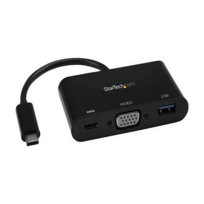 ADAPTADOR MULTIFUNCIN DE VIAJES USB-C A VGA CON ENTREGA DE POTENCIA POWER DELIVERY Y PUERTO USB-A - MINI DOCKING STATION -