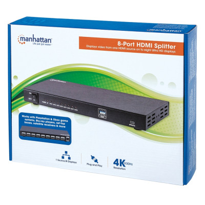 VIDEO SPLITTER,MANHATTAN,207560, HDMI 4K@30HZ, 1 IN:8 OUT