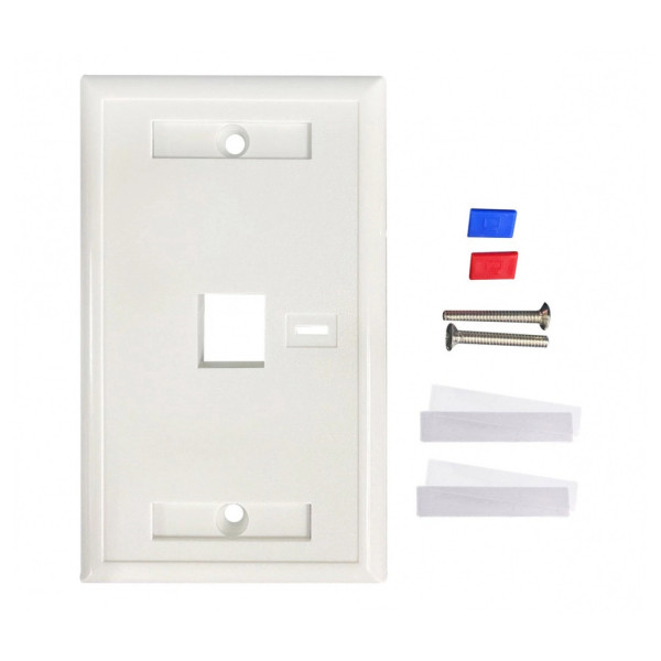 TAPA FACEPLATE , INTELLINET, 772389, BLANCO 1 PERF. ETIQUETA