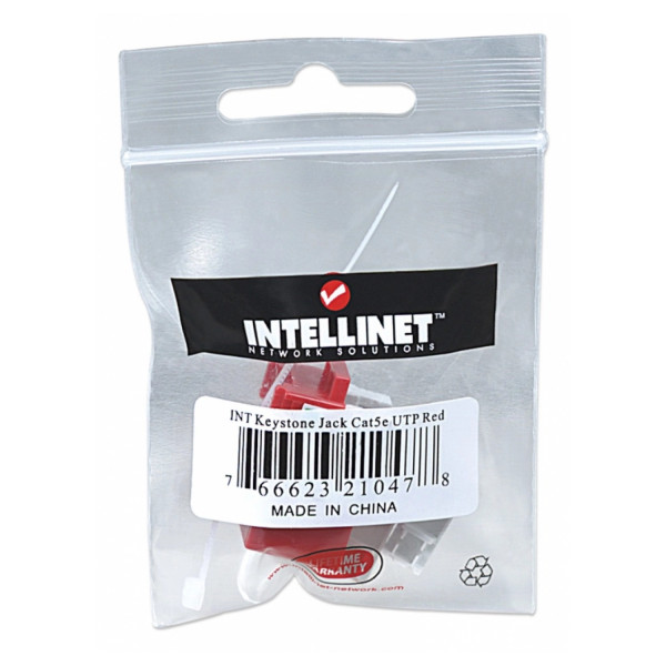 JACK,INTELLINET,210478, CAT 5E DE IMPACTO KEYSTONE ROJO