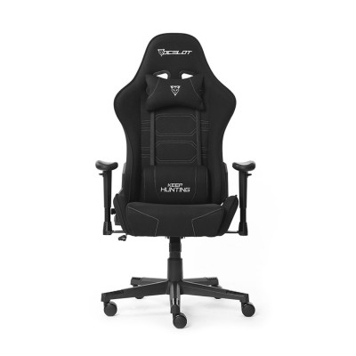 SILLA OCELOT GAMING OST-BLACK NIGHT /TELA AUTOMOTRIZ / BASE NYLON AJUSTABLE / DESCANSABRAZOS 1D / PISTON CLASE OST- BLACK NIGHT