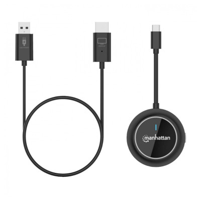 KIT DE PRESENTACION/MANHATTAN/208420/SISTEMA DE PRESENTACIÓN INALÁMBRICO USB-C A HDMI