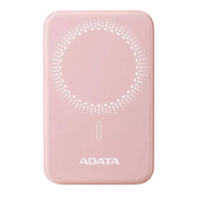 BATERIA DE RESPALDO ADATA POWER BANK MAGNÉTICO R050 5000 MAH USB -C CARGA INALÁMBRICA COLOR ROSA (PR050-11PK)