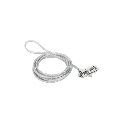 CANDADO LAPTOP /MANHATTAN/440448/COMBINACION 2.0M, 4 DIGITOS, PLATEADO