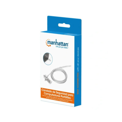 CANDADO LAPTOP /MANHATTAN/440448/COMBINACION 2.0M, 4 DIGITOS, PLATEADO