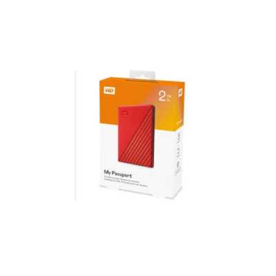 DISCO DURO EXTERNO WD MY PASSPORT 2TB 2.5 PORTATIL USB3.0 ROJO WINDOWS BACKUP ENCRIPTACION WDBYVG0020BRD-WESN