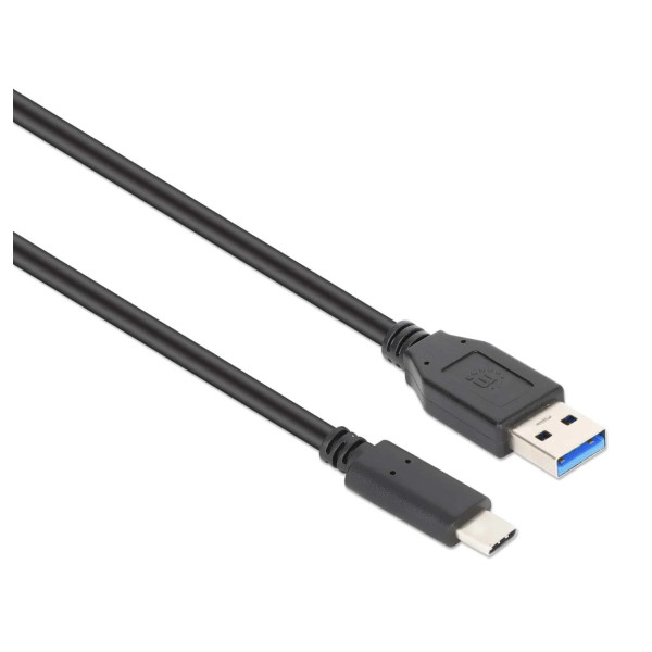 CABLE USB,MANHATTAN,353373,-C V3.1, C-A 1.0M NEGRO