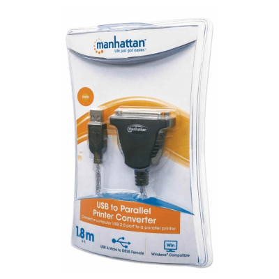 CONVERTIDOR,MANHATTAN,336581, USB A PARALELO DB25