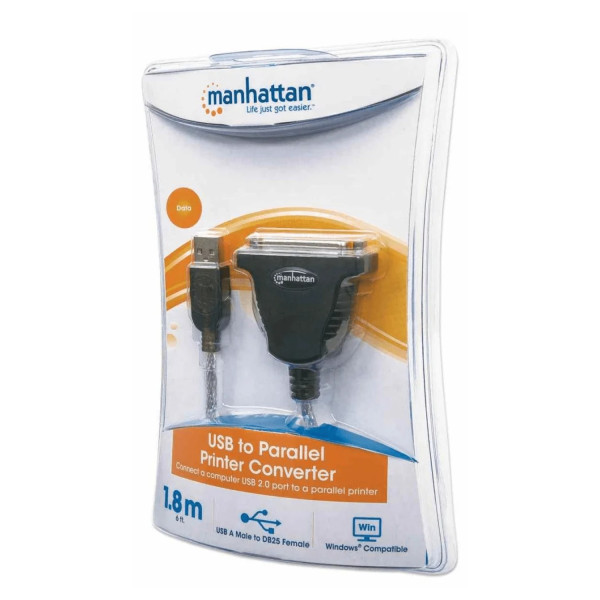 CONVERTIDOR,MANHATTAN,336581, USB A PARALELO DB25