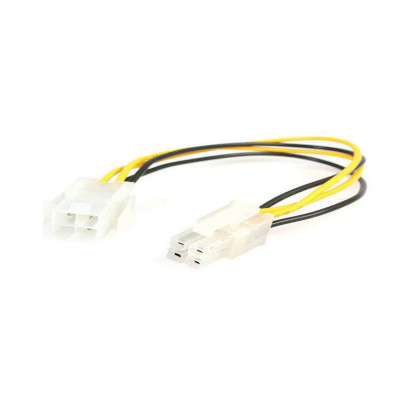 CABLE DE 20CM DE EXTENSION ALARGADOR FUENTE ALIMENTACION CORRIENTE TARJETA MADRE CPU ATX12V 4 PINES P4 - MACHO A HEMBRA -