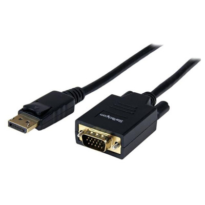 CABLE ADAPTADOR DE 1.8M CONVERTIDOR DE VIDEO DISPLAYPORT DP A VGA - ACTIVO - 1080P - NEGRO - STARTECH.COM MOD. DP2VGAMM6B