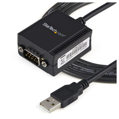 CABLE ADAPTADOR DE 1.8M USB-A A PUERTO SERIE SERIAL RS232 CON RETENCIÓN DEL PUERTO DE ASIGNACIÓN COM - 1X DB9 MACHO - 1X USB A