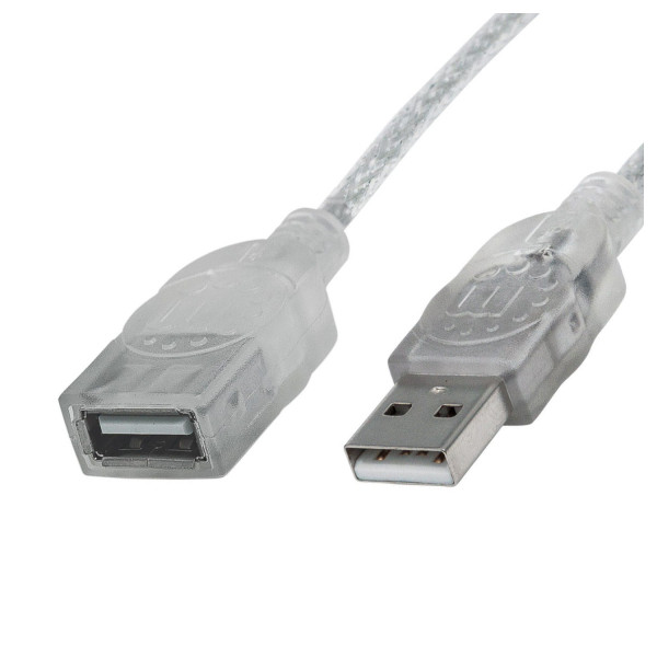 CABLE USB,MANHATTAN,336314, V2.0 EXT. 1.8M PLATA