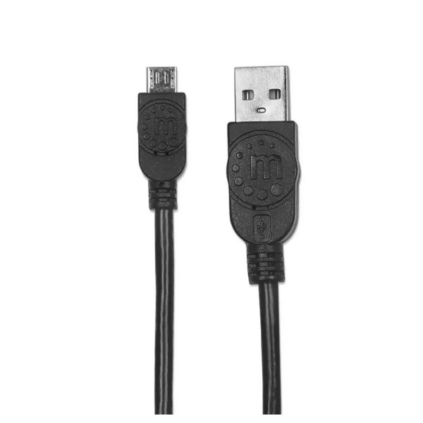 CABLE USB,MANHATTAN,307178, V2 A-MICRO B, BOLSA PVC 1.8M NEGRO