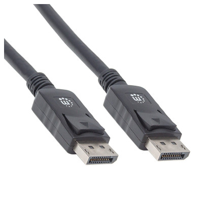 CABLE DISPLAYPORT,MANHATTAN,307116, V1.2 M-M 2.0M NEGRO 4K60HZ,BLINDADO MACHO-MACHO