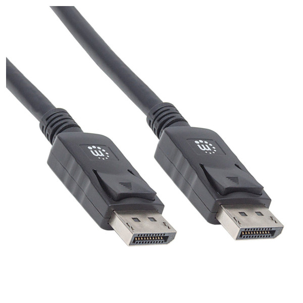 CABLE DISPLAYPORT,MANHATTAN,307116, V1.2 M-M 2.0M NEGRO 4K60HZ,BLINDADO MACHO-MACHO